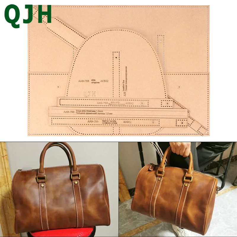 DIY Handmade Leather Craft Tool Handbag Business Bag Acrylic Template Men\'s one-shoulder Messenger Bag Kraft Paper Mold Pattern