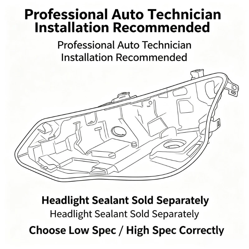 Moggic Headlight Lens Cover Replacement Suitable for Golf 8 Mk8 2021 2022 R Line GTI GTE Left Right Side Rear