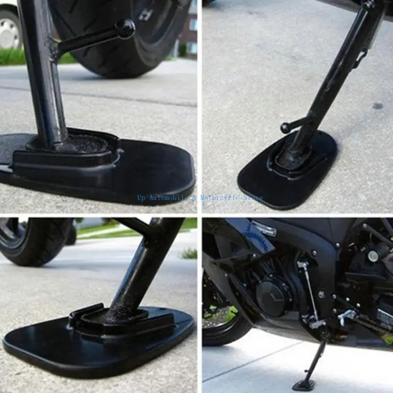 

270E Motorcycle Kickstand Support Plate Side Stand Extension Pad for Outdoor Parking