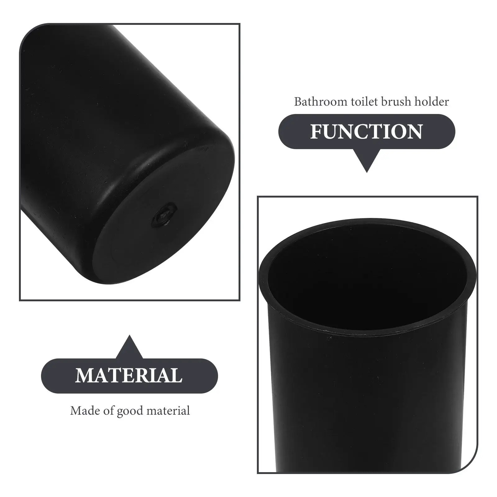 4 Pcs Bathroom Cup Holders Brush Storage Black Toilet Essentials for New Home Gadgets Accessory Water Accessories