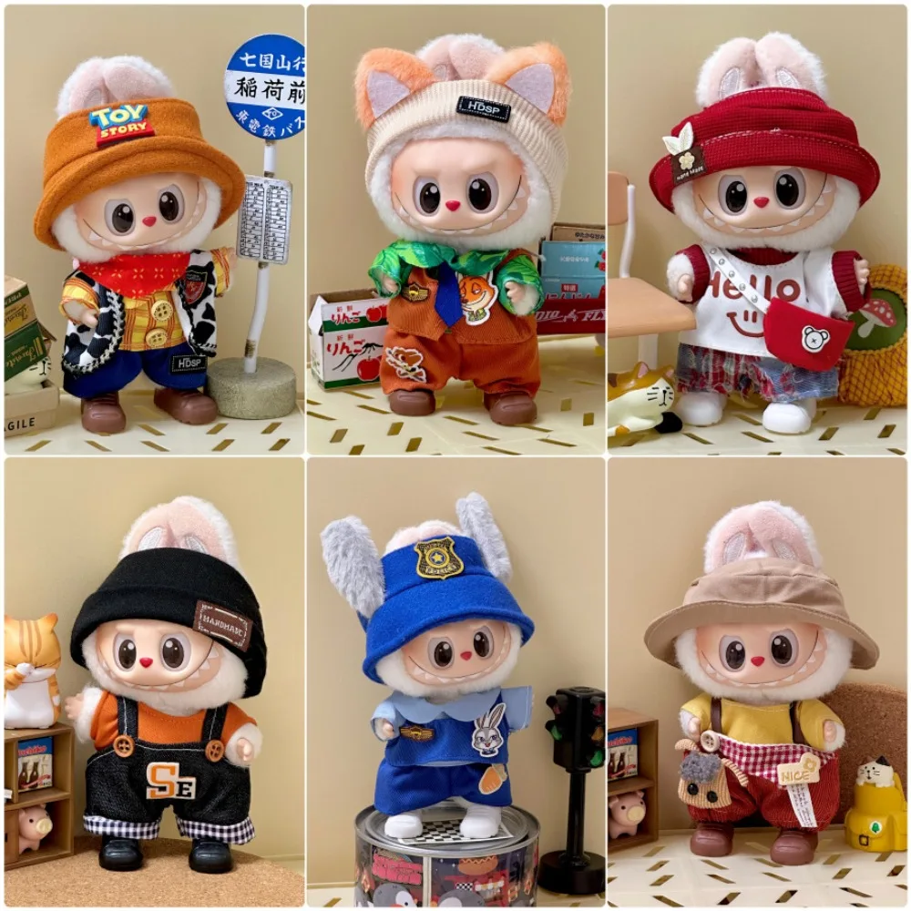 

Только одежда. Лидер продаж. Одежда из ткани Labubu подходит для Labubu диаметром 17 см. Различные стили. Красочные и индивидуальные.