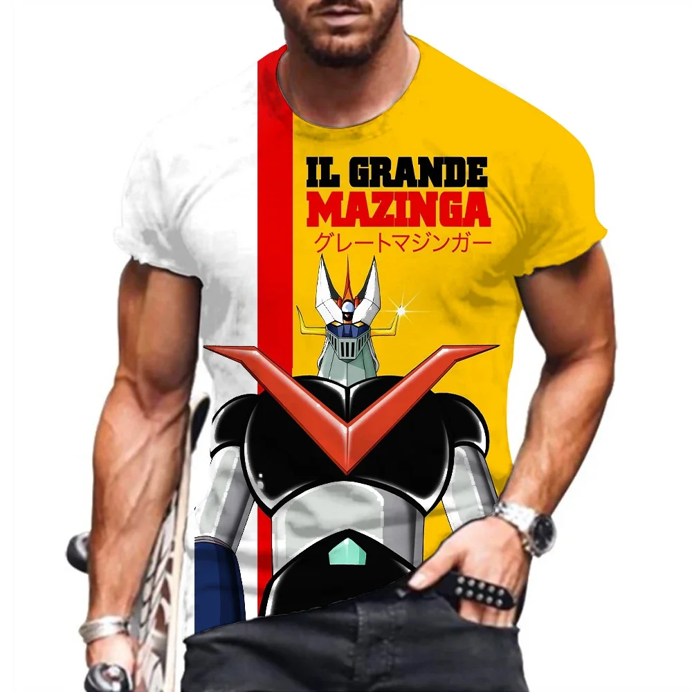 

Рубашка Mazinger Z мужская с круглым вырезом, модная уличная одежда в стиле аниме для спортзала, топ с коротким рукавом в стиле Харадзюку, Y2k, лето 2023