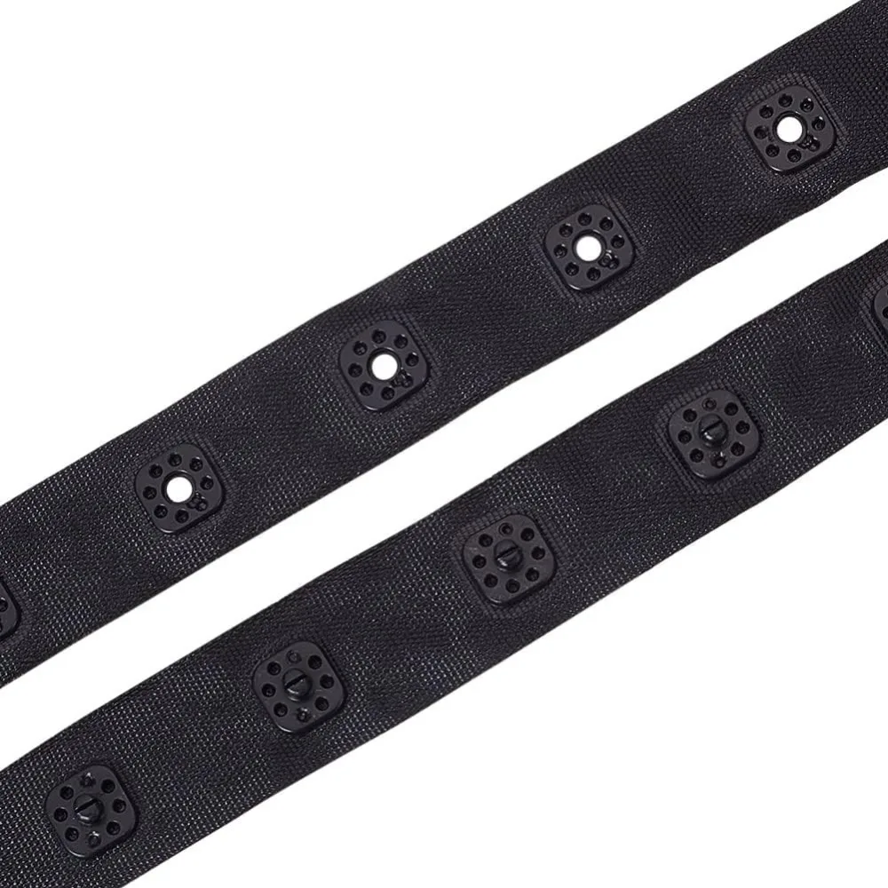 10 Yards Sewing Snap Tape with Plastic Press Buttons Black Snap Button Tape Trim Round Shape Fastener Replacement Ribbon