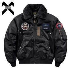 2024 Tactical Bomber Jacket Parka for Men Winter Thick Function Air Force Jackets Pilot Warm Padded Coats Detachable Fur Collar
