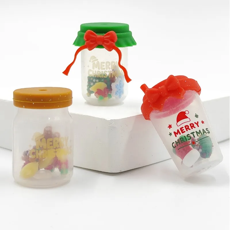 20Pcs New 3D Christmas Silicone Beads Food Grade Focal Beads For Jewelry Making pacifier chain DIY Pen KeyChain Accessories