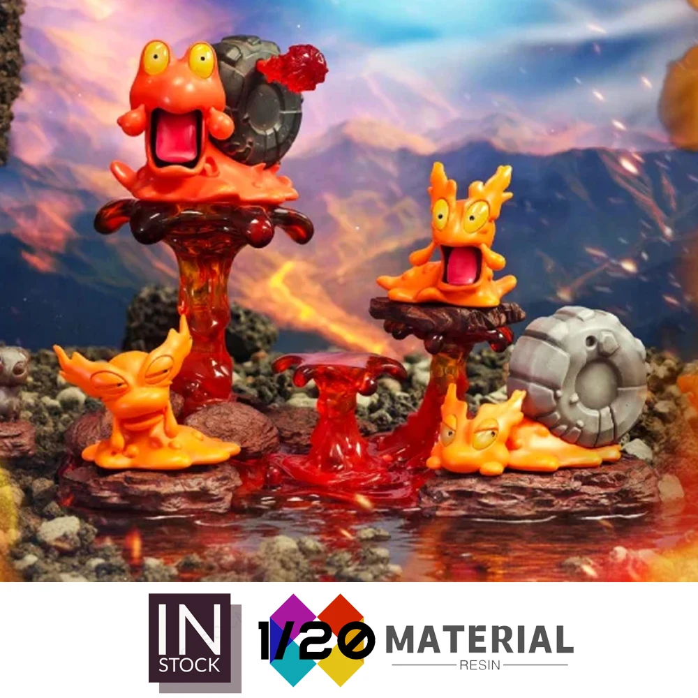 

[In Stock]1/20 Resin Scale World [MEGAZZ] - Slugma & Magcargo [Split RE-MENT]