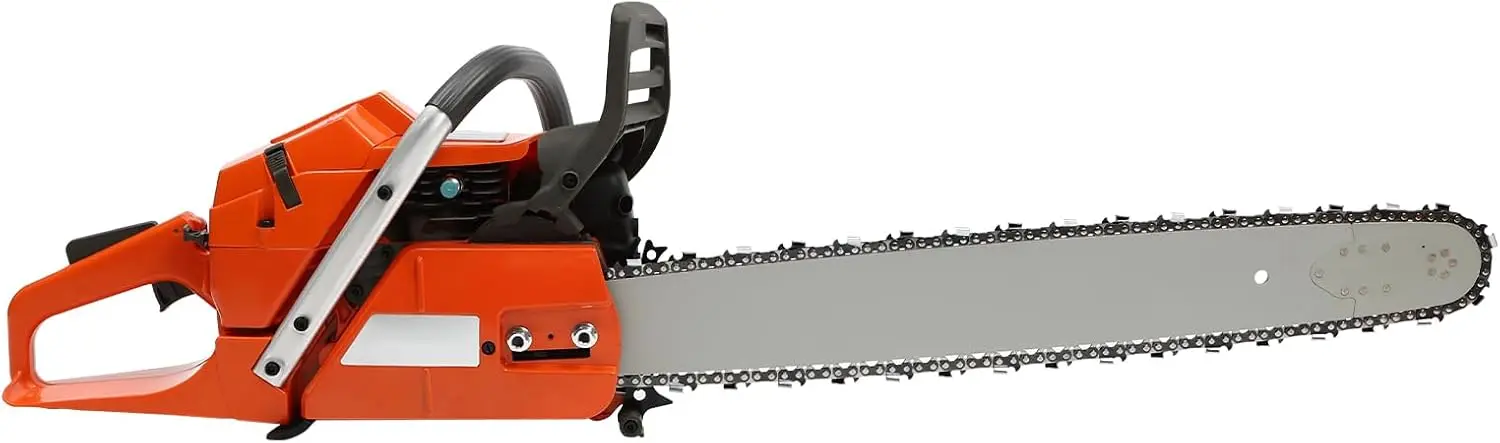 Gas Chainsaw With 24 Inch Guide Bar,2-Stroke 65Cc Gasoline Power Chain Saws With Handle+Fuel Tanks Chainsaws For Trees Gas