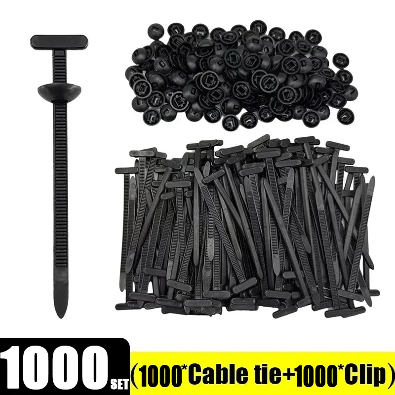 100-1000PCS Self-Locking Nylon Cable Ties Buckle, Adjustable Zip Ties for Car Repair, DIY, Home, Office, Gardening