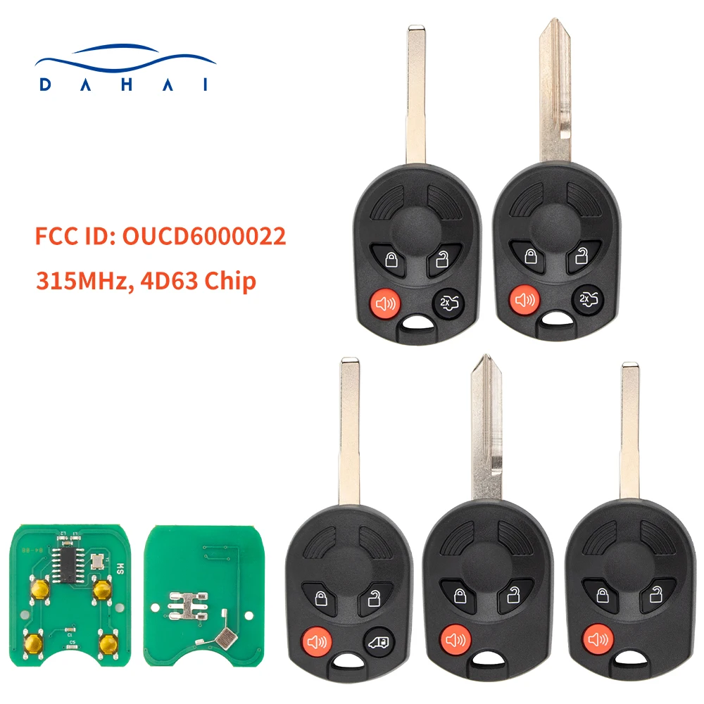 dahai OUCD6000022 CWTWB1U793 Car Remote Control Key For Ford Expedition Explorer Taurus Flex 315/433MHz  4D63 Chip  Replace Key