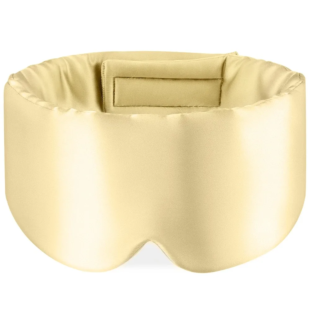 100% Moerbei Zijde Slaapmasker Ooglapje Blokkeren Licht Oogmasker Slaapmasker voor Reizen & Dutje Zacht Gewatteerd Slaapmasker Slaapmasker