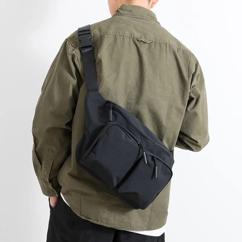 

Спортивная модная сумка-кроссбоди из канваса, многофункциональная, в стиле рабочей одежды, большая вместимость, нагрудная, простая велосипедная сумка