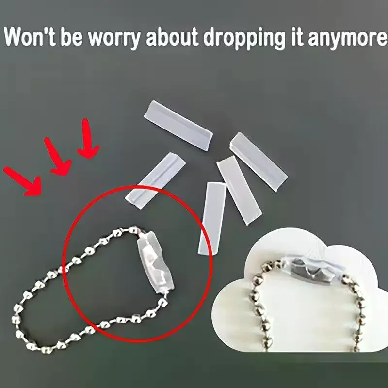 

15-120pcs Bead Chain Anti-Loss Protective Covers Acrylic Photo Card Holder Keychain Anti-Lost Cases Bead Chain Accessory