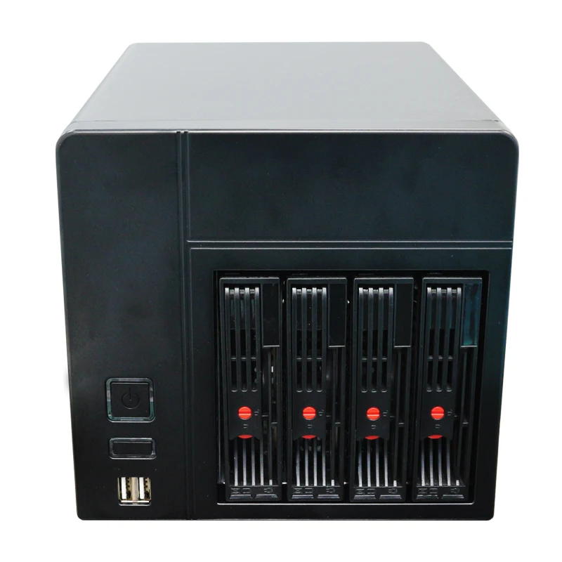 Caja NAS de 4 bahías con intercambio en caliente para almacenamiento doméstico y servidor de nube privada
