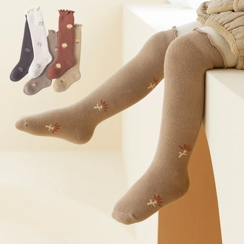 

Baby Boy Girls Thicken Warm Knee High Socks Kids Thermal Stockings Autumn Winter School Uniform Long Sock Clothing Accessories