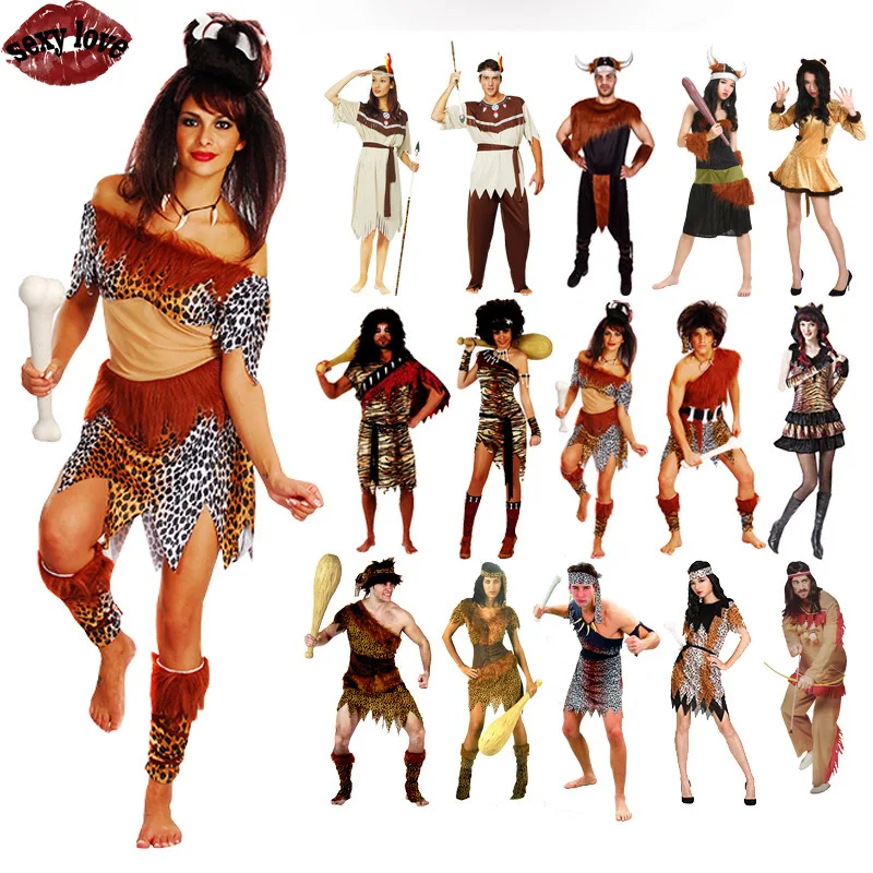 Cosplay halloween homem selvagem traje, primitivo homem selvagem traje, baile de máscaras, traje de festa de férias aluguel uma namorada