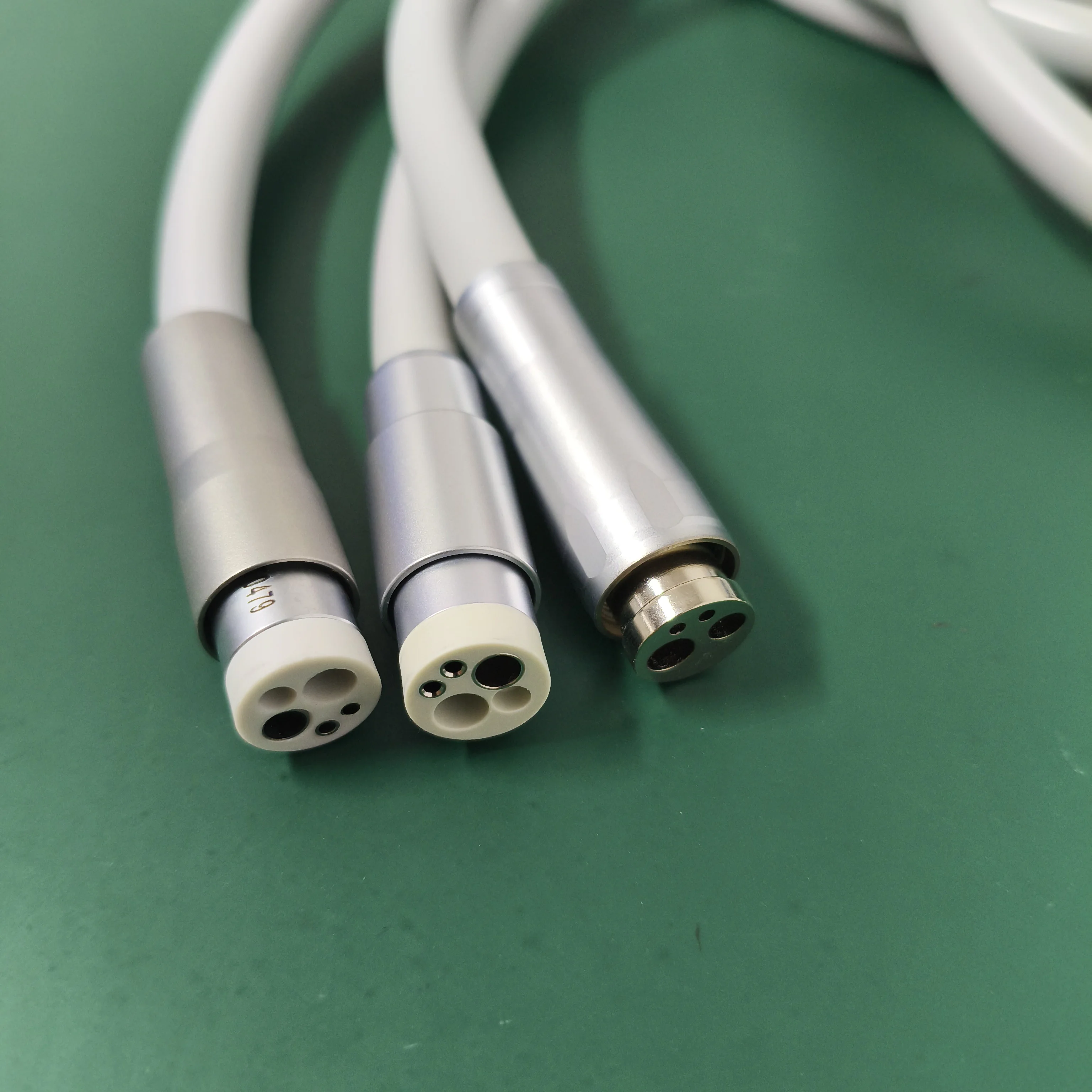 Exhaust Pip4 Holes Premium Silicone Dental Handpiece Hose With Connector Air Water Exhaust Tube For High Speed Turbine Handpiece
