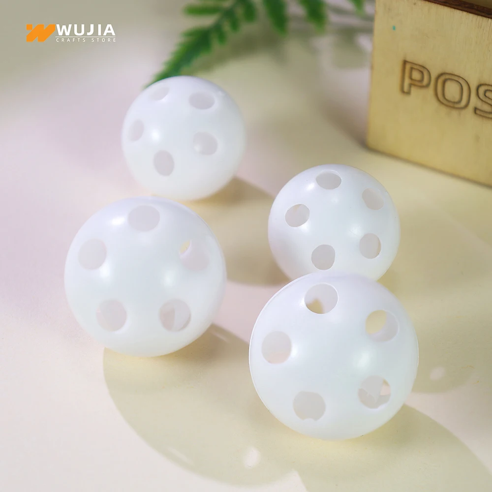 10pcs Plastic Rattle Bell Balls Squeaker Baby Toys with Sound Bead Fun Squeaking Noise Maker Repair Fix Dog Baby Toy Accessories
