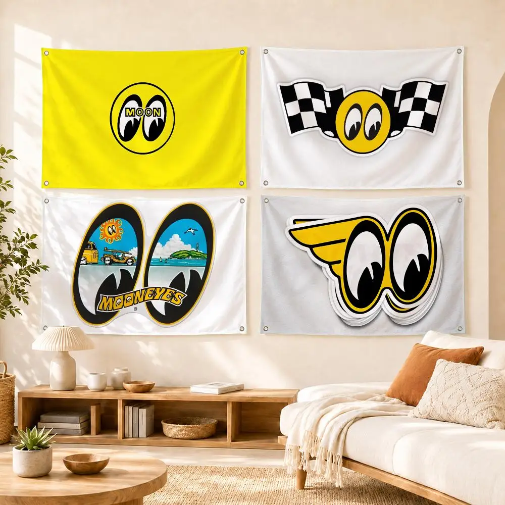 Mooneyes Fashion Flags Flag Soft skin-friendly Durable Tapestry Outdoor party Home living room bedroom Decoration