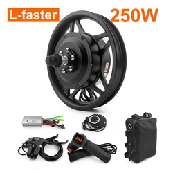 DIY 250W 12 Inch Electric Bike Brushless Front Direct Hub Motor Wheels Kit with Controller Throttle