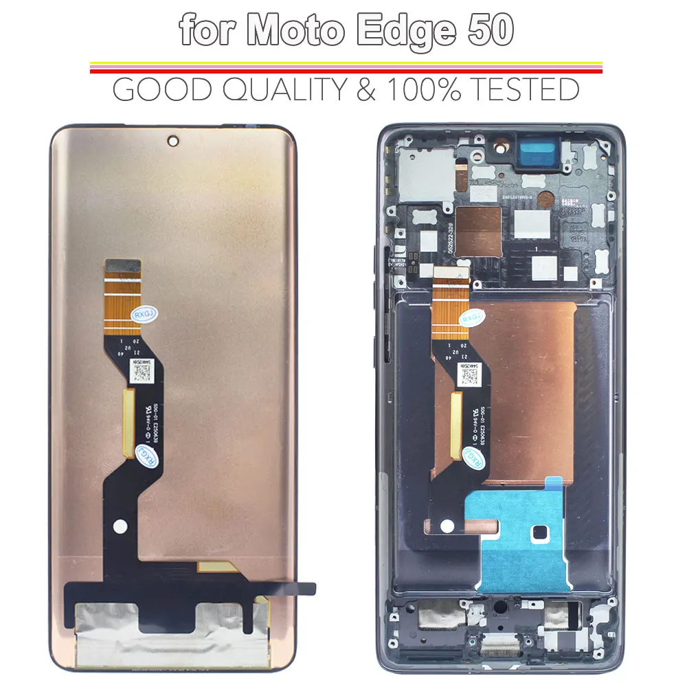 New LCD for Motorola Moto Edge 50 LCD Display Touch Screen Digitizer Assembly for Moto Edge 50 LCD with Frame XT2407-1 XT2407-3