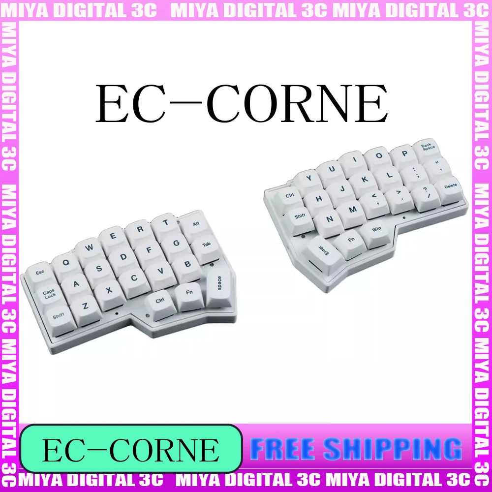 

EC-CORNE Static Capacitance Split Keyboard Wired Ergonomic QMK VIAL Gaming Keyboard Kit with Switches TOPRE Computer Accessory