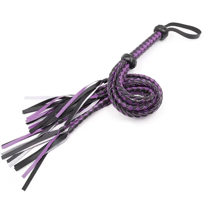 

Замшевый кнут премиум-класса 73 см для тренировки лошадей — тканая кожаная ручка с ремешком на запястье для верховой езды