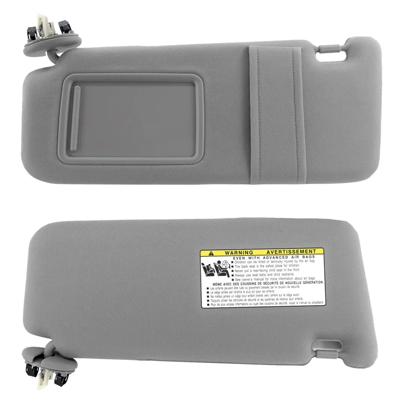 Gray Car Sun Visor Shade Pair Left & Right Side for Toyota Camry 2007-2011 with Sunroof and Lights