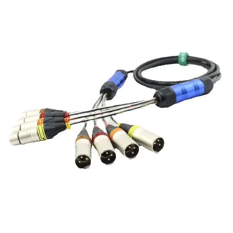 XLR Snake Cable 2/4/8/12/16/24 Channel Multicore Audio Cable Multi-Channel Mixer Signal Snake Line Stage Performance Live