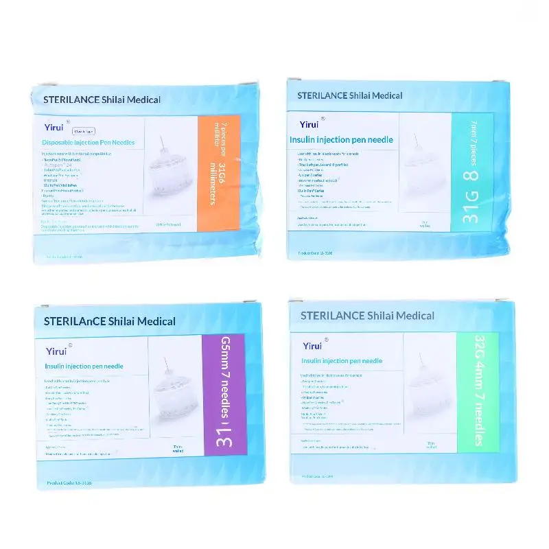 7Pcs Insulin Pen Needles Assorted 31G 32G 4mm 5mm 6mm 8mm Single Use Safe For Home Or Hospital Use