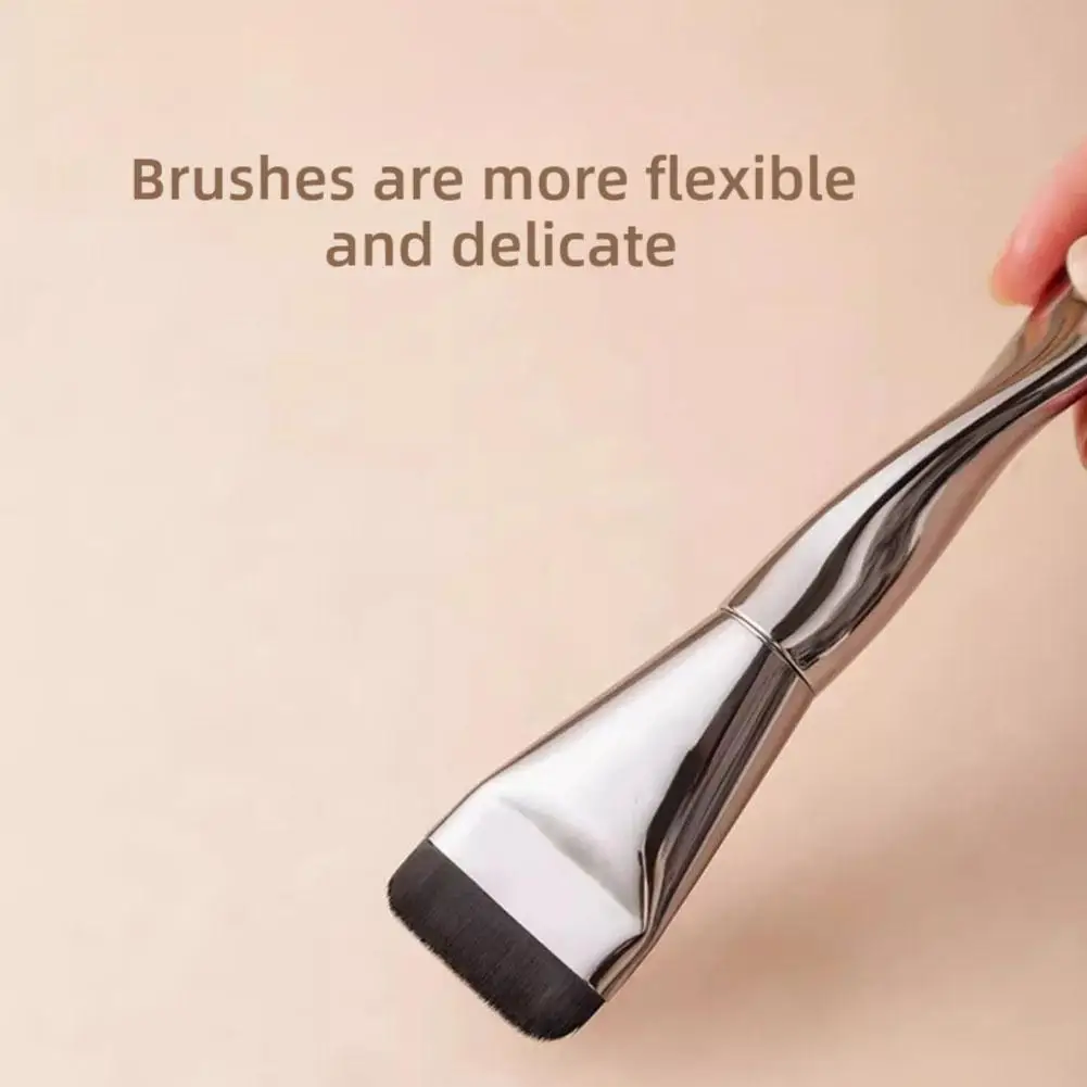 Pprtable-brocha para base de cabeza plana, mezcla de contorno ultrafina, corrector sin costuras, máscara Facial, herramienta aplicadora de belleza