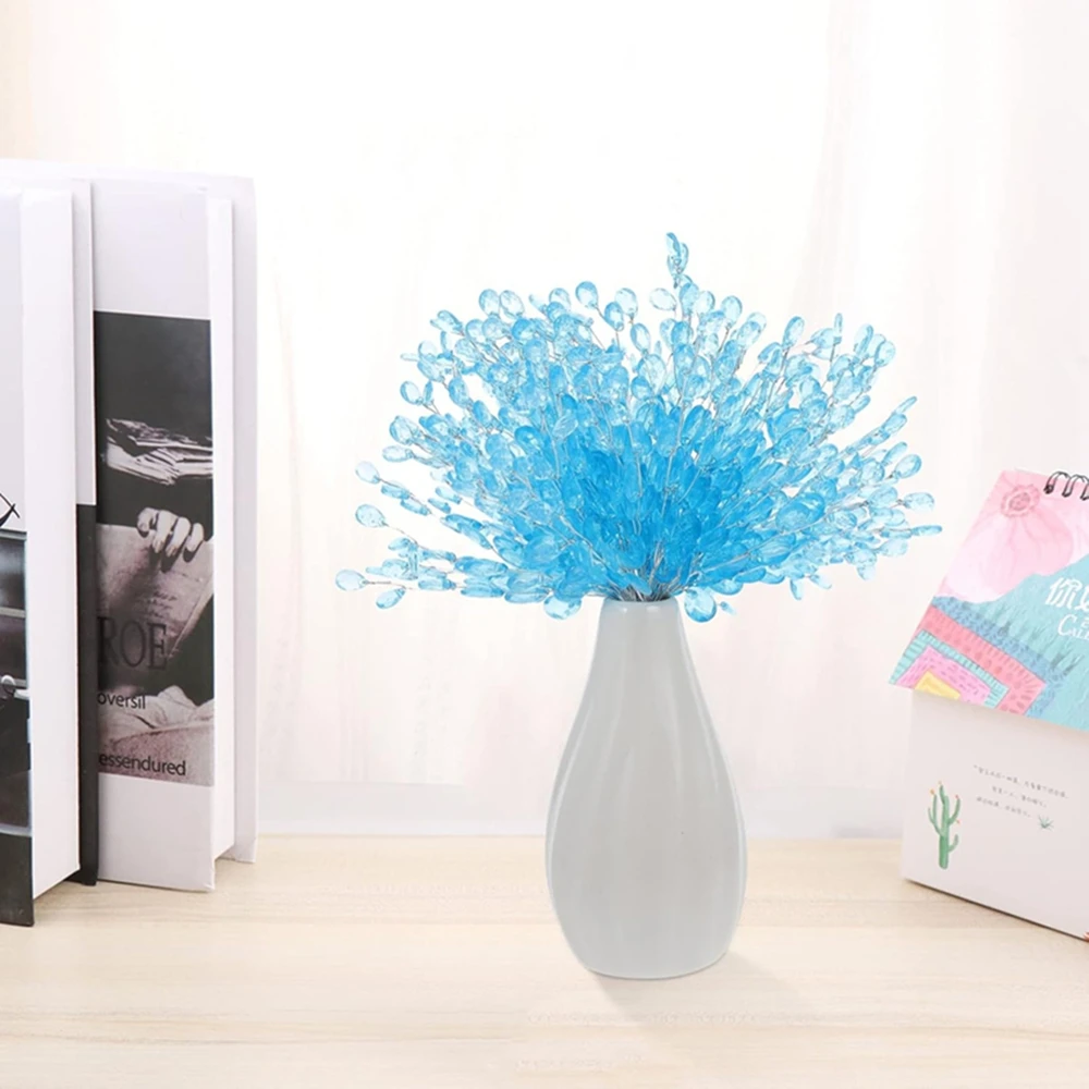 50/100 قطعة زهرة اصطناعية الاكريليك قطرة الماء اليدوية شجرة عيد الميلاد غرفة ديكور الزفاف باقة الزفاف دبوس الشعر هدية ذاتية الصنع الدعامة #6