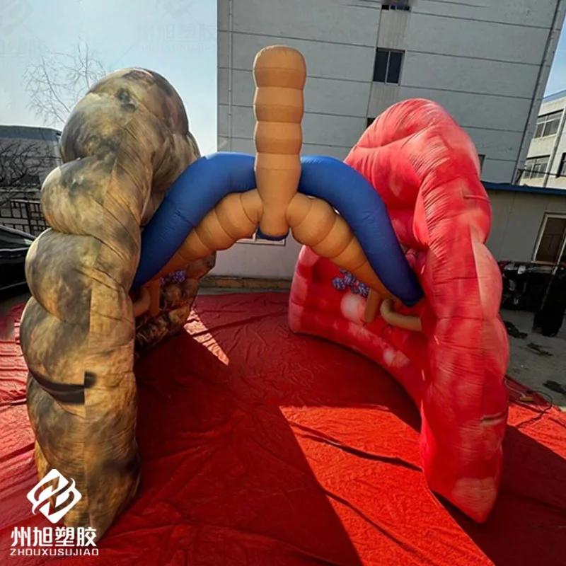 Inflatable lungs with blowers, outdoor square shopping mall large-scale event decoration props