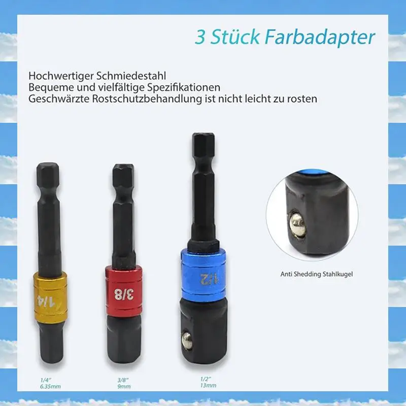 

Flexible Drill Bit Extension Set Kit 8Pcs, Hex Shank 105°Right Angle Drill Bit Attachment Kit Universal Socket Adapter