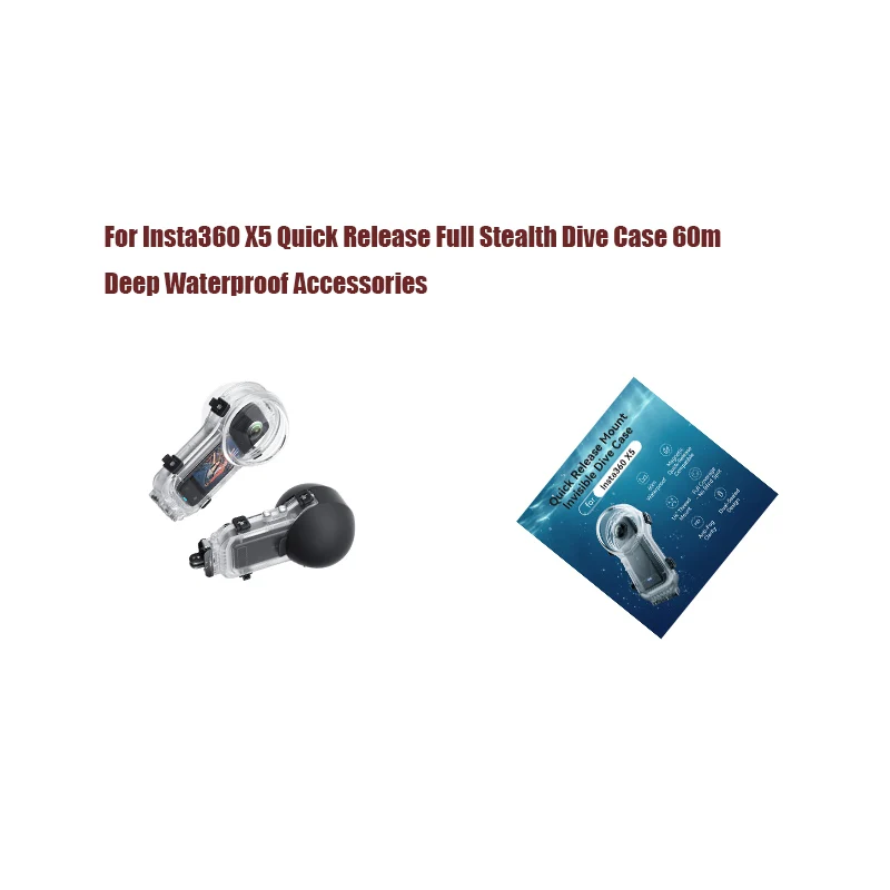 For Insta360 X5 Quick Release Full Stealth Dive Case 60m Deep Waterproof Accessories
