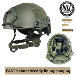 Ballistic ACH High Cut Tactical Helmet PE High Quality Ballistic Helmet NIJ IIIA FAST Wendy's Suspension Pad Ballistic Helmet