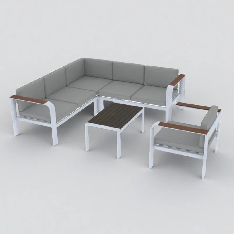 

Outdoor sofa aluminum frame sofa courtyard terrace villa windproof waterproof leisure seat