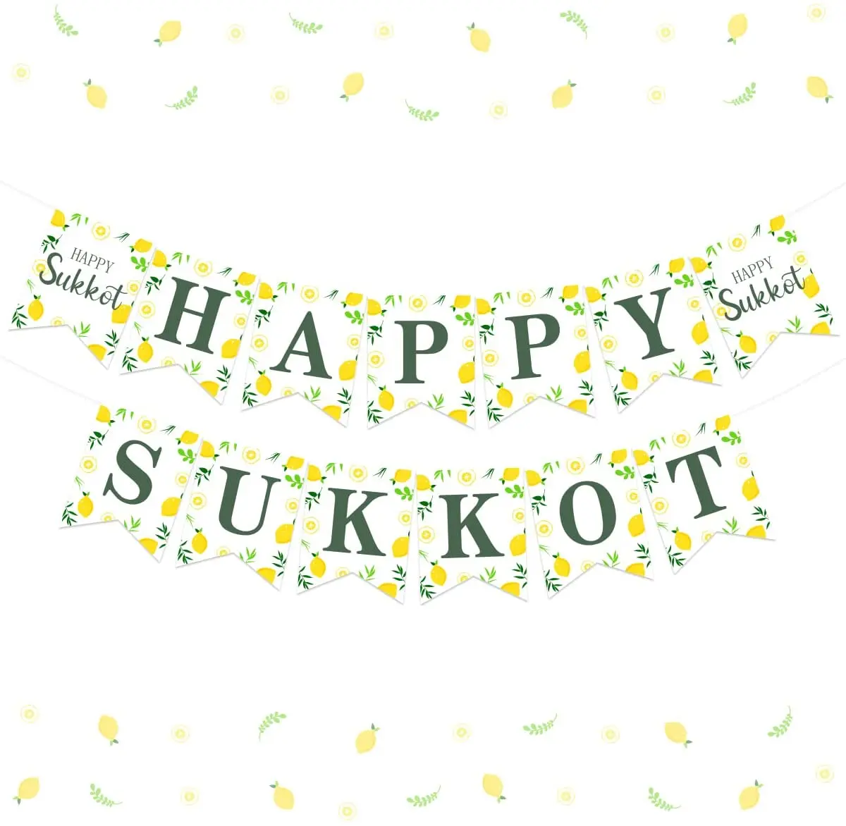 

Sursurprise-Happy Sukkot Banner for Decoration, Happy Jewish Festival, Garland Wall, Fireplace Hanging Decor