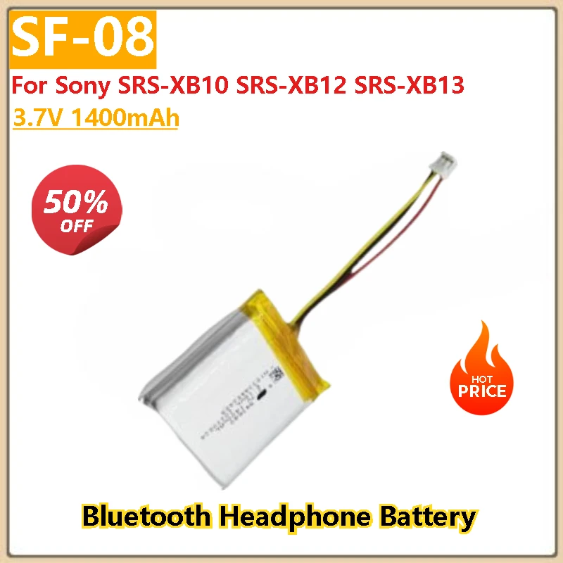 

SF-08 3.7V 1400mAh Battery for Sony SRS-XB10 SRS-XB12 SRS-XB13 High Quality Bluetooth Headphone Battery