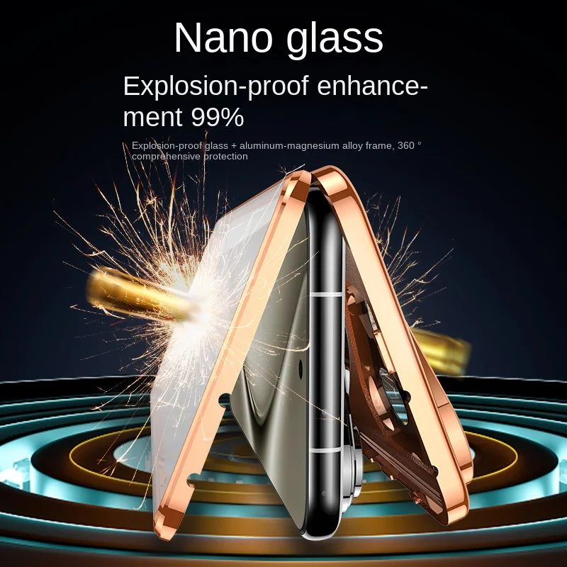 Per Huawei Pura 70 Pro HBN LX9 Custodia 360 Protezione completa Frontale Custodia in vetro trasparente Cover posteriore in pelle PU per Huawei Pura 70 Pro Plus