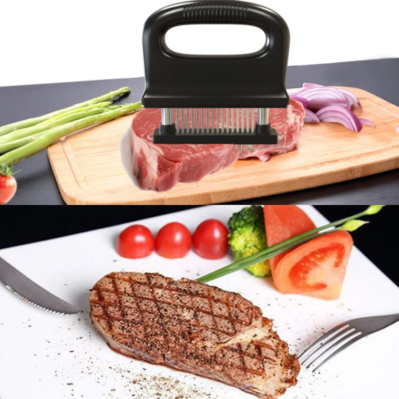 48 Blades Needle Meat Tenderizer Stainless Steel Knife Meat Beaf Steak Mallet Meat Tenderizer Hammer Pounder Kitchen Tools