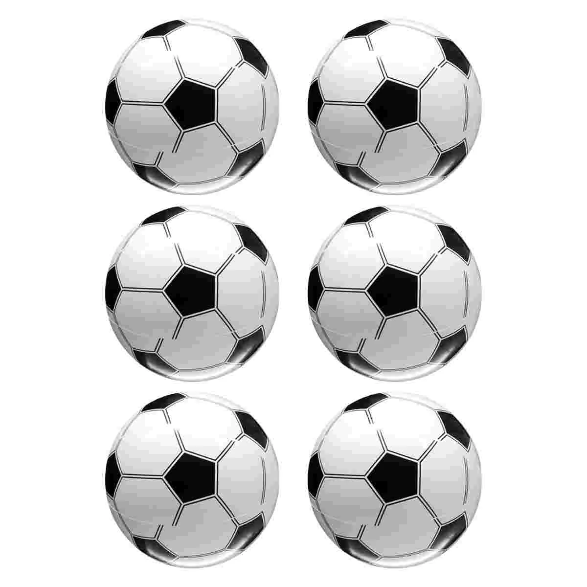 6pcs Inflatable Soccer Balls Party Favors Supplies Decorations Kids Football Toys Set (White and Black)