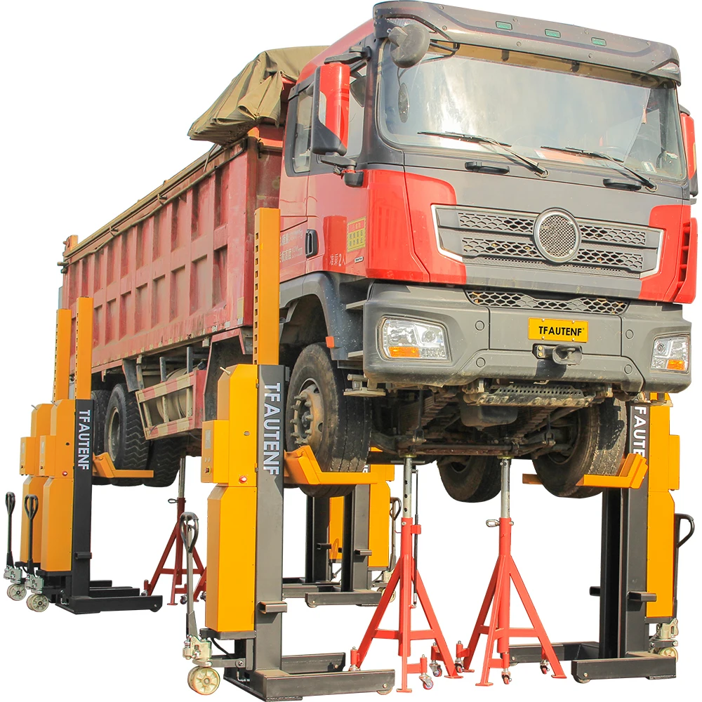 AUTENF truck lift 4 post 30T wireless hydraulic truck mobile column lift truck lift