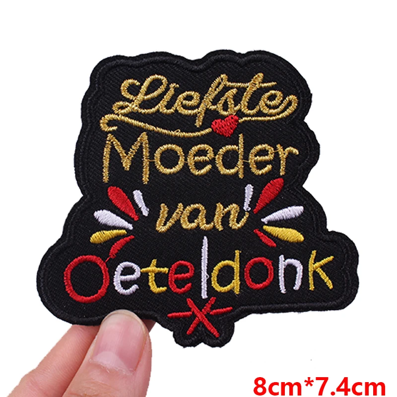 Nederland Oeteldonk embleem patch opstrijkbare patches voor kleding DIY Nederland carnaval geborduurde patches voor kleding
