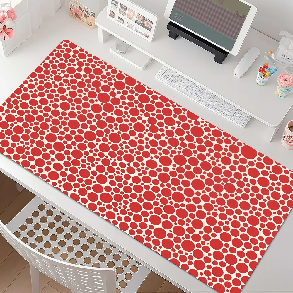 Japanese Artist Y-yayoi Kusama Mouse Pad Anti Slip Rubber Edge Locked Thickened Laptop Gaming Desk Mat