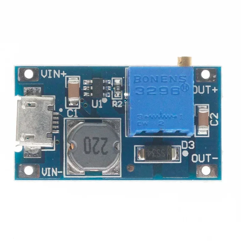 MT3608 DC-DC Adjustable Boost Module 2A Boost Plate Step Up Module TYPE-C MICRO USB 2V-24V to 5V 9V 12V 28V view 4