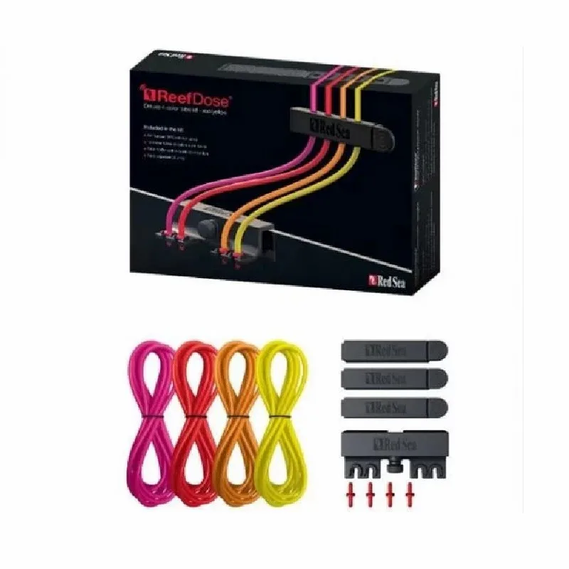 Red Sea Aquarium Dosing pump Accessories 4-color tubing Kit (Red/Yellow) & (Blue/Green) Tube Organizer Clip 4 Tube Holder