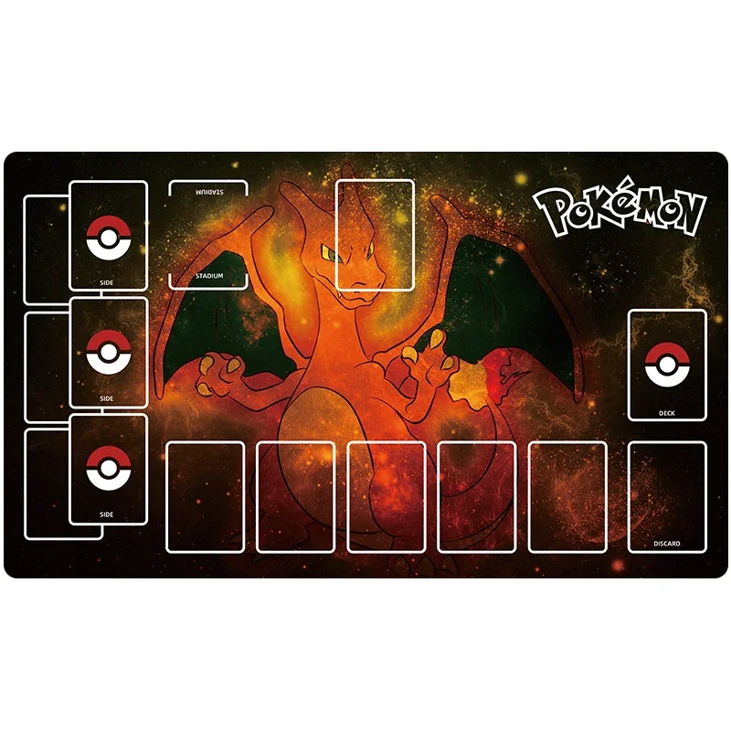 60*35*0.2cm Anime Pokemon GAME PTCG Dedicated Card Playmat Battle Against Pikachu Charizard Gengar Kyurem Kyogre Gifts Toys