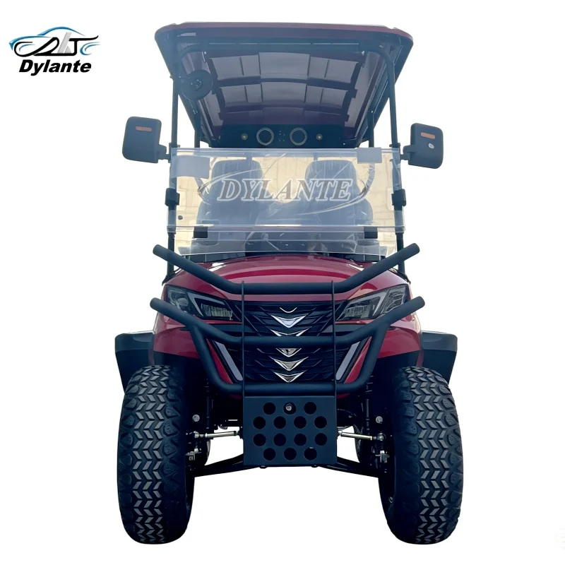 Customized New 48V 60V 5kw Club Car Solar Panel Battery Powered 3 Row 6 Seat Electric Off-Road Vehicle Lithium Battery Golf Cart