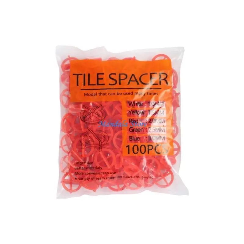 U2JC Pack of 100 Quick Install Tile Leveling Clips Easy Setup For DIY And Professional Tiling