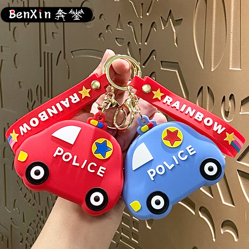 

Силиконовый кошелек для монет с милым маленьким автомобилем Minso, детский чехол для монет на молнии, чехол для наушников Bluetooth, подвеска-брелок